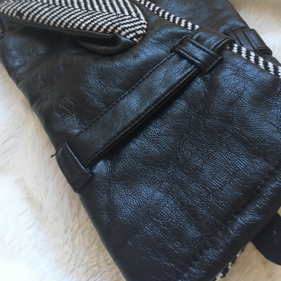 Ladies Leather & Knit Fabric Gloves - Picture 3 of 10